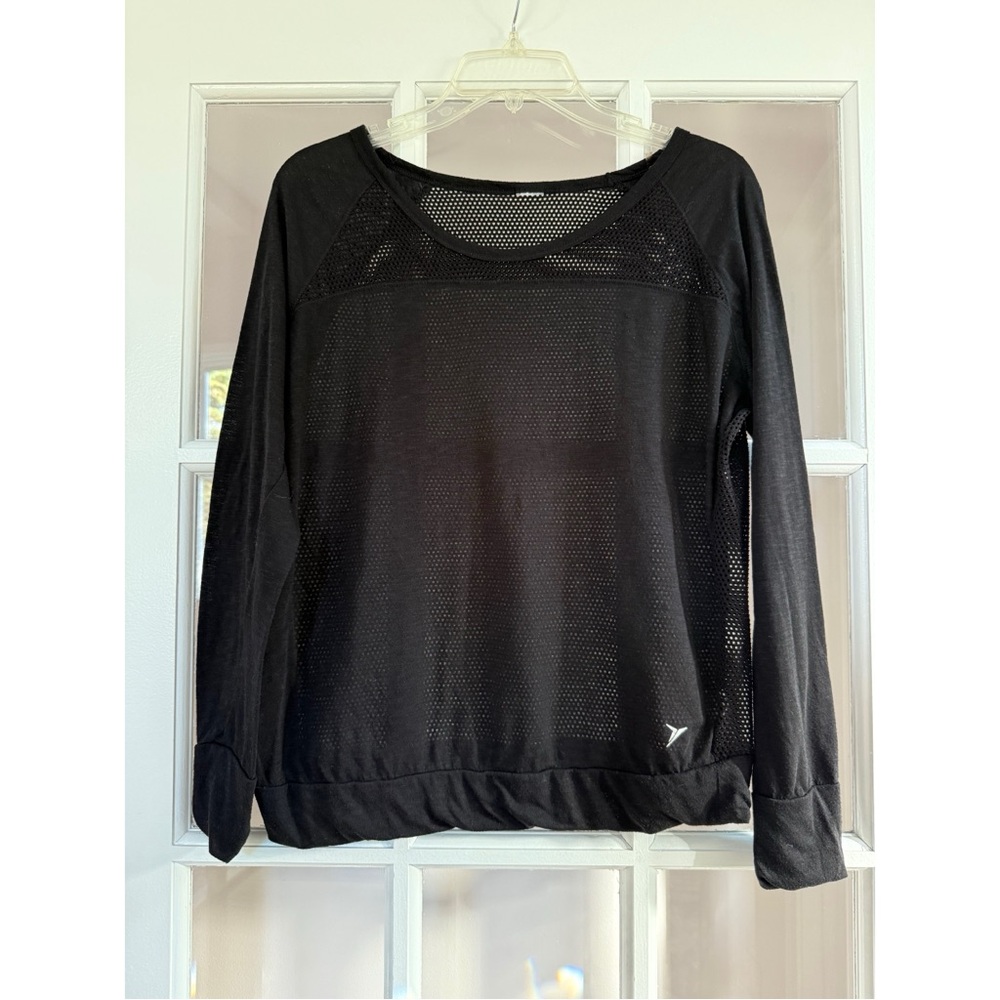 Old Navy Active Black Go Dry Mesh Back Shirt